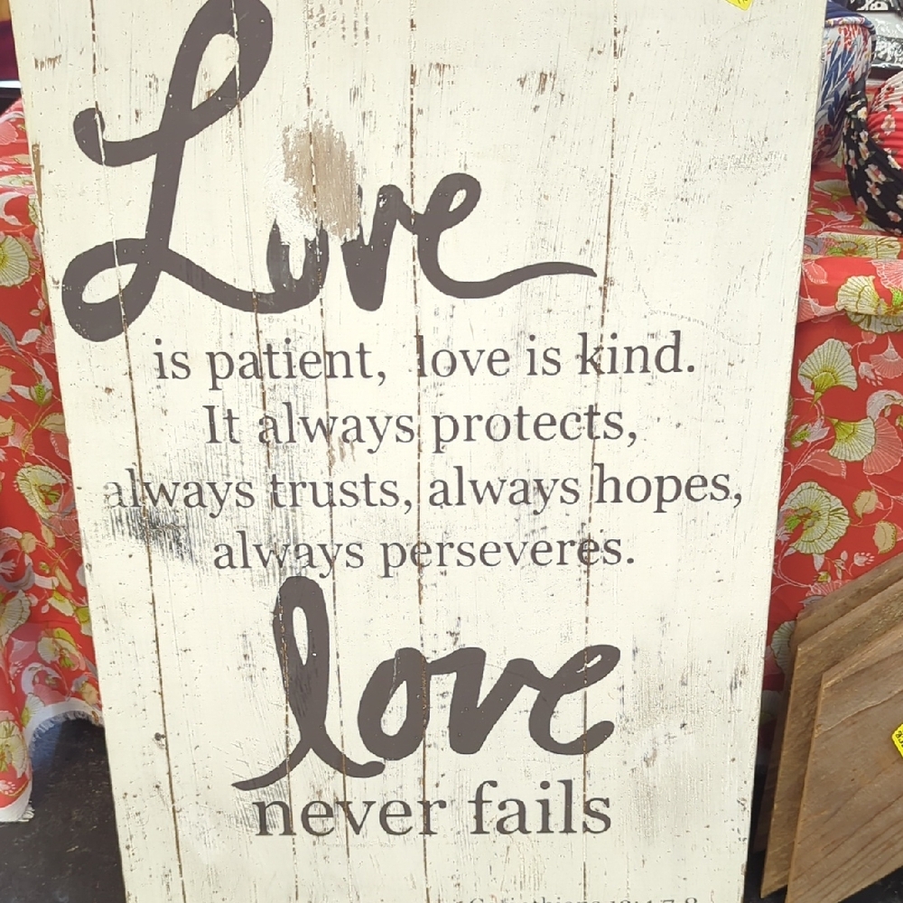 Inspirational Love Quote Wall Art - Black on White